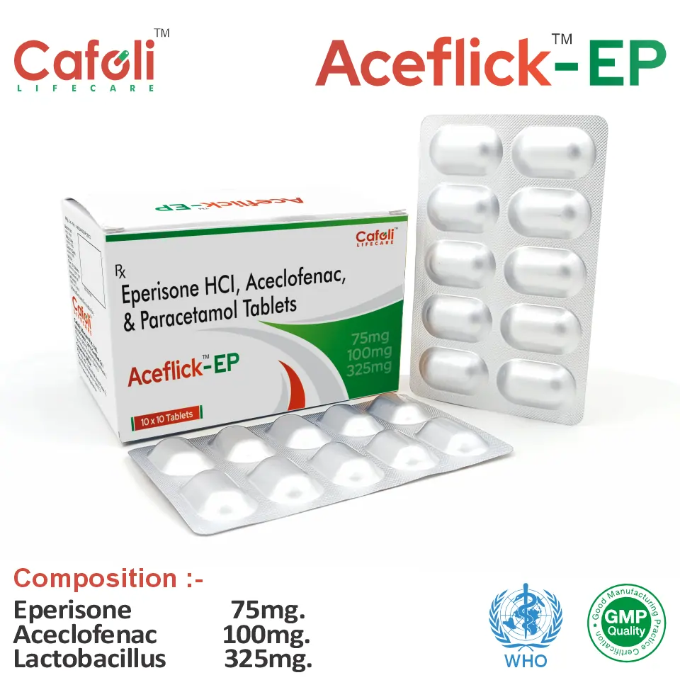 Eperisone Aceclofenac Paracetamol Tablet PCD